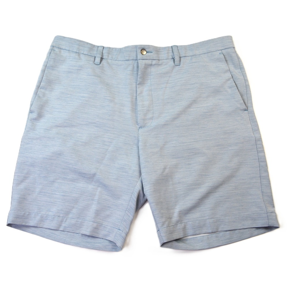 Callaway Mens Golf Shorts Blue Heathered Performance Stretch Flat Front Size 38